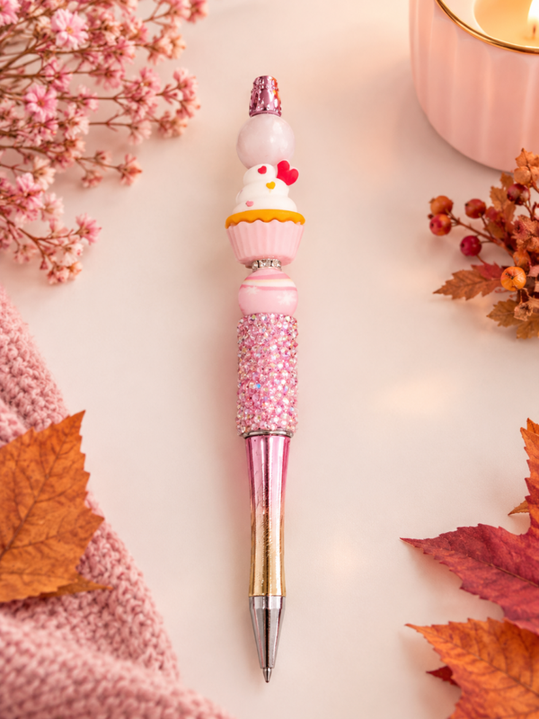 Stylo scintillant cupcake