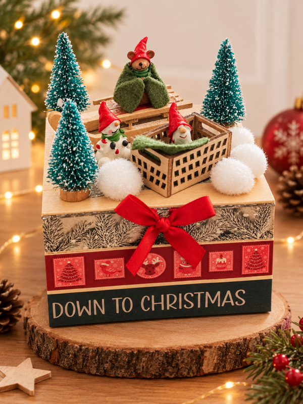 Boîte à bijoux air de jeux de Noël