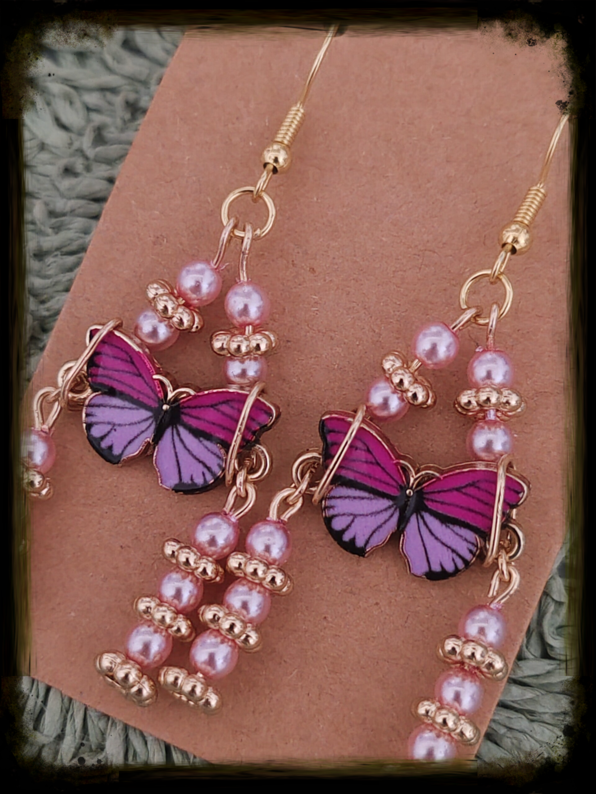 BOUCLE D'OREILLE PAPILLON ROSELET