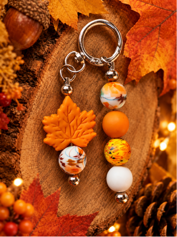 Porte-clés feuille d'automne
