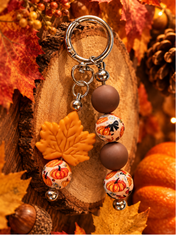 Porte-clés feuille d'automne