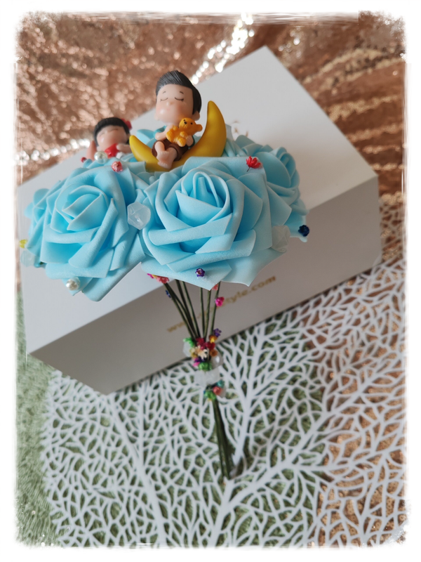 BOUQUET DE ROSE CLAIR DE LUNE