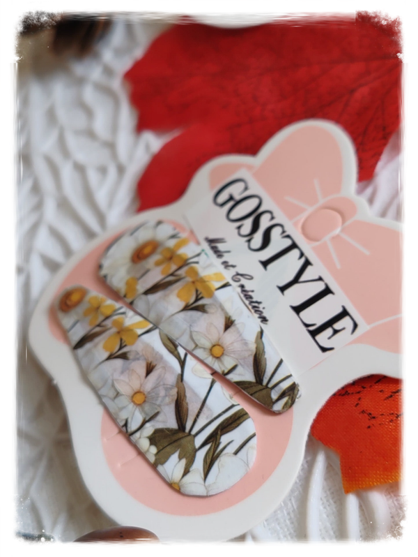 Barrettes fleural jaunes