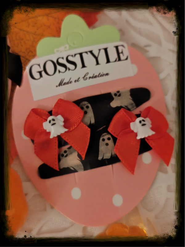 Barrettes fantôme nœud noir