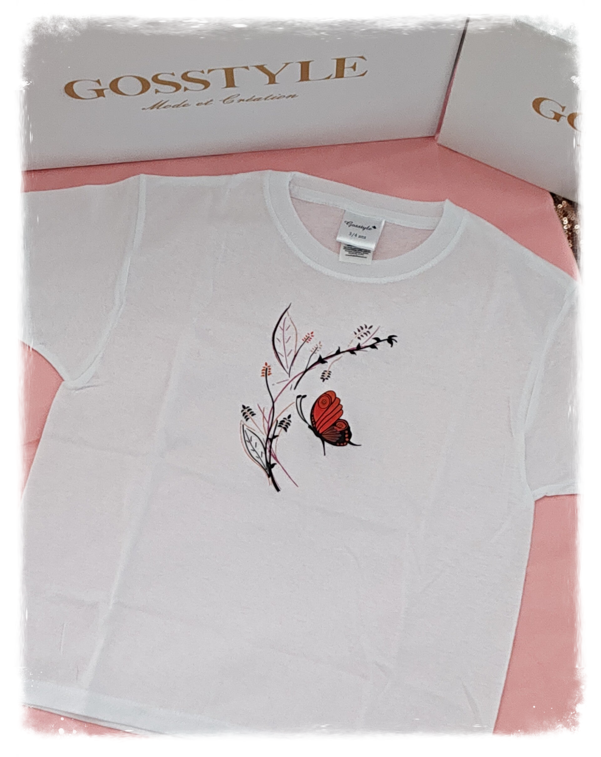 THEE -SHIRT BLANC PAPILLON