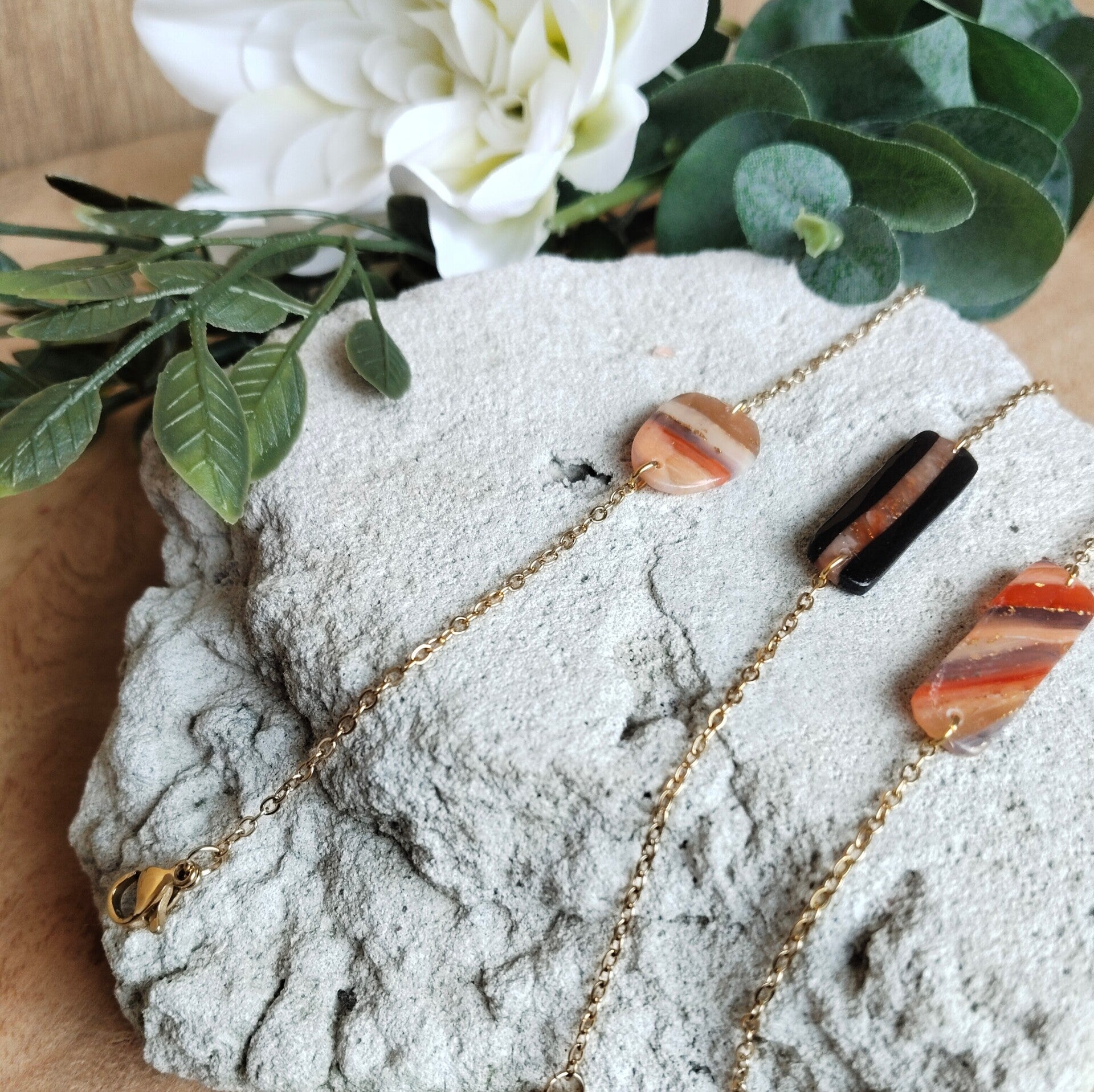 Faux-agaat armbandjes