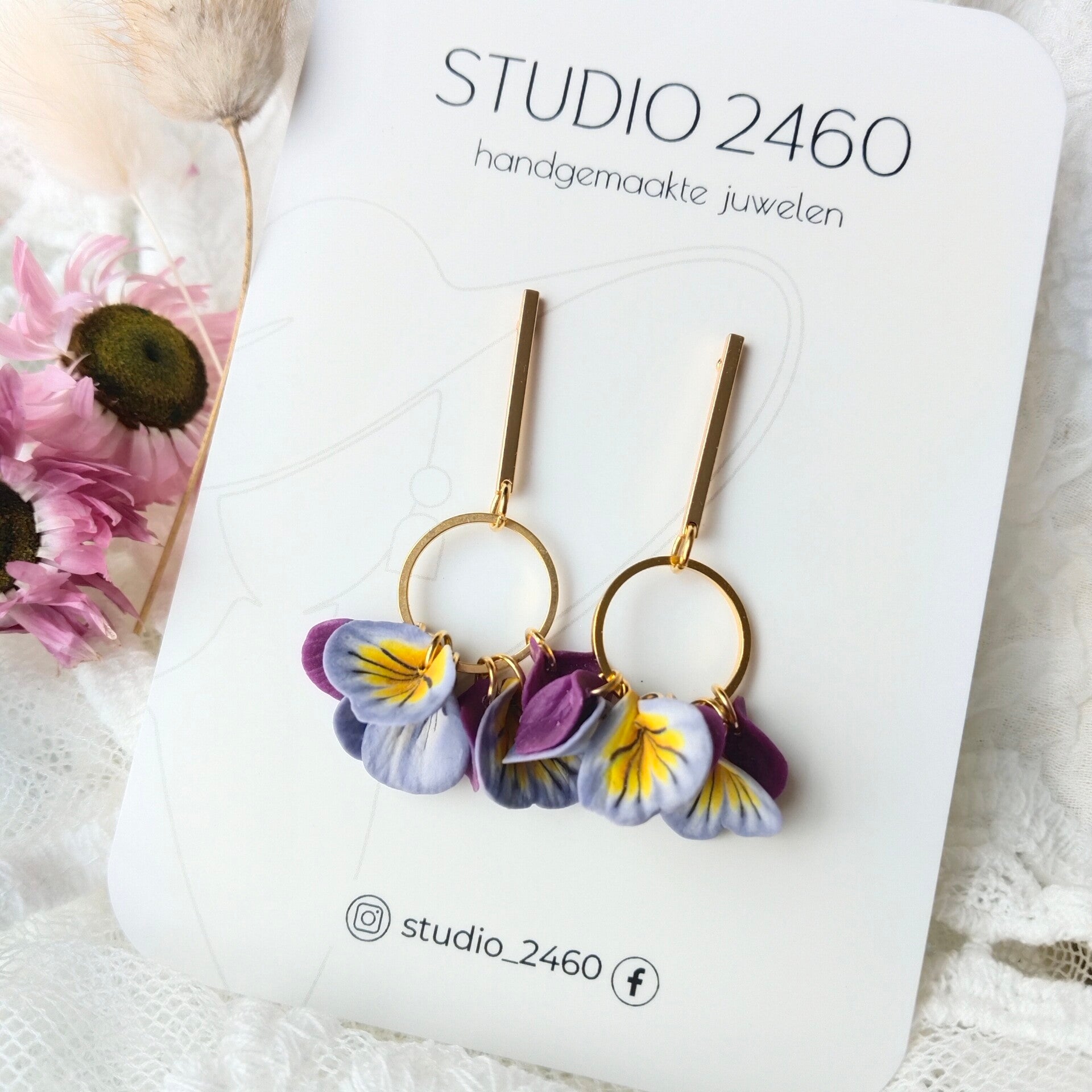 Minicollectie viooltjes blaadjescirkel