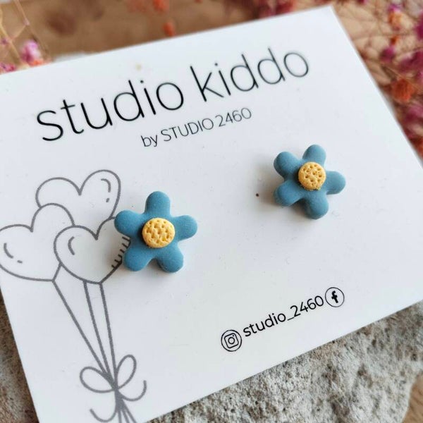 Studio Kiddo bloem medium blauw
