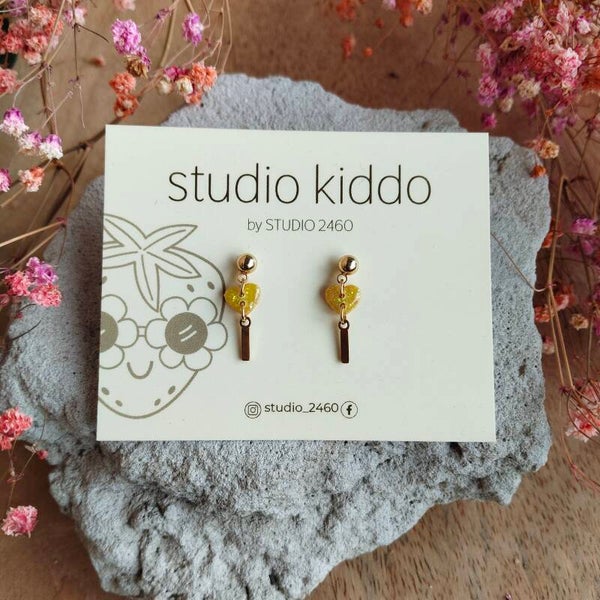 Studio Kiddo minihartjes hanger geel