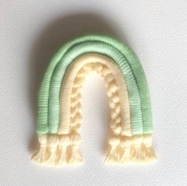 Macramé Stijl Regenboog Groen