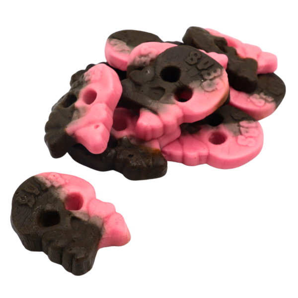Bubs Raspberry Liquorice Skulls