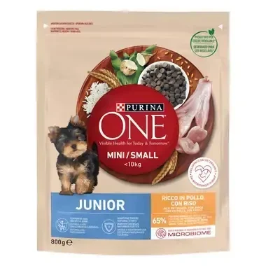 PURINA ONE Mini Perro Junior seco Pollo y Arroz (DOG 800G)