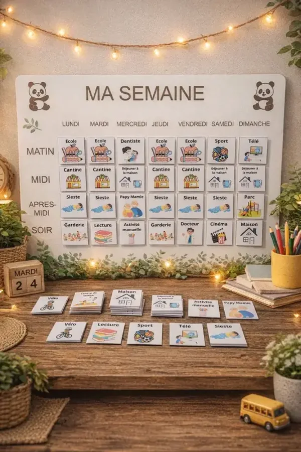 Tableau d'organisation de la semaine
