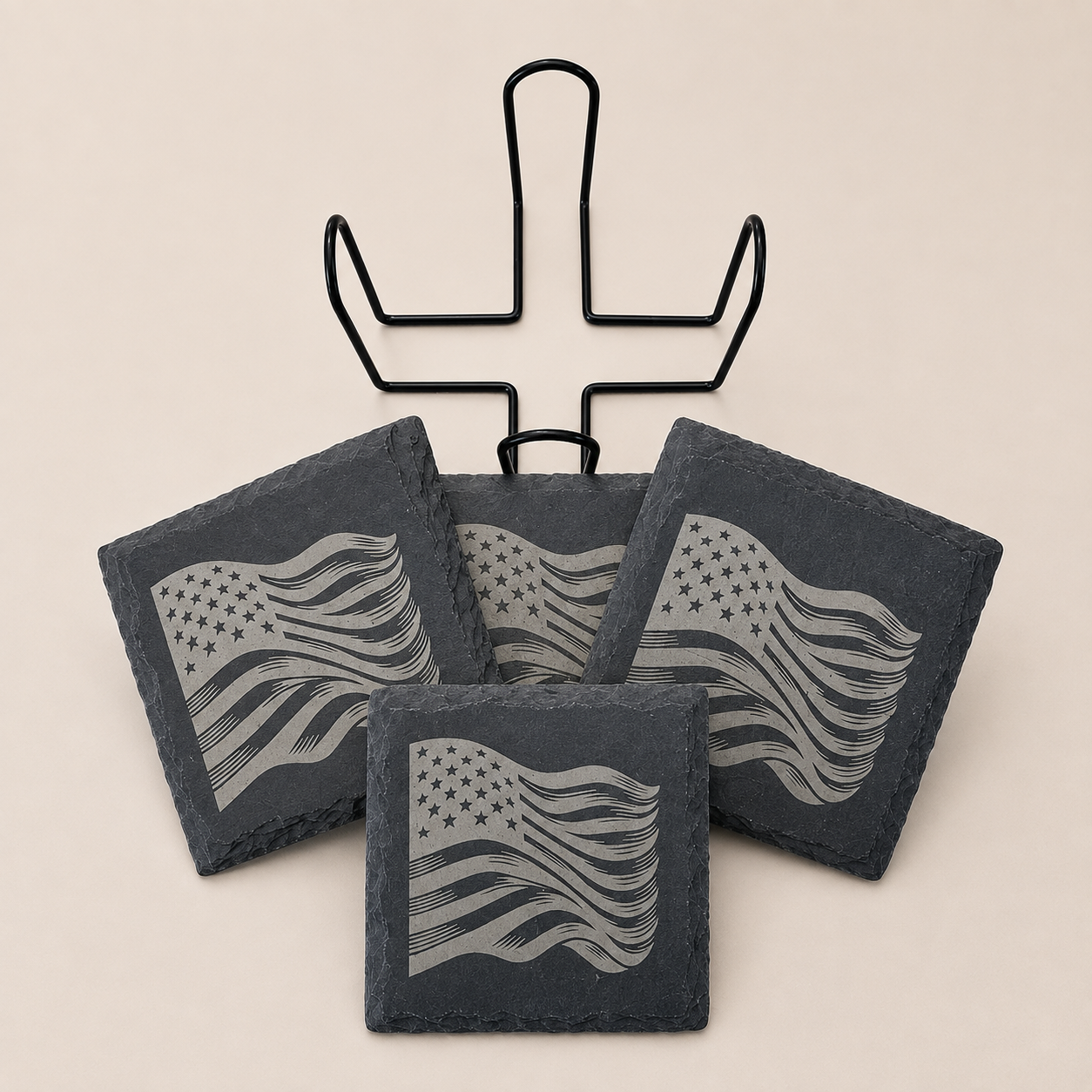 American Flag Coasters