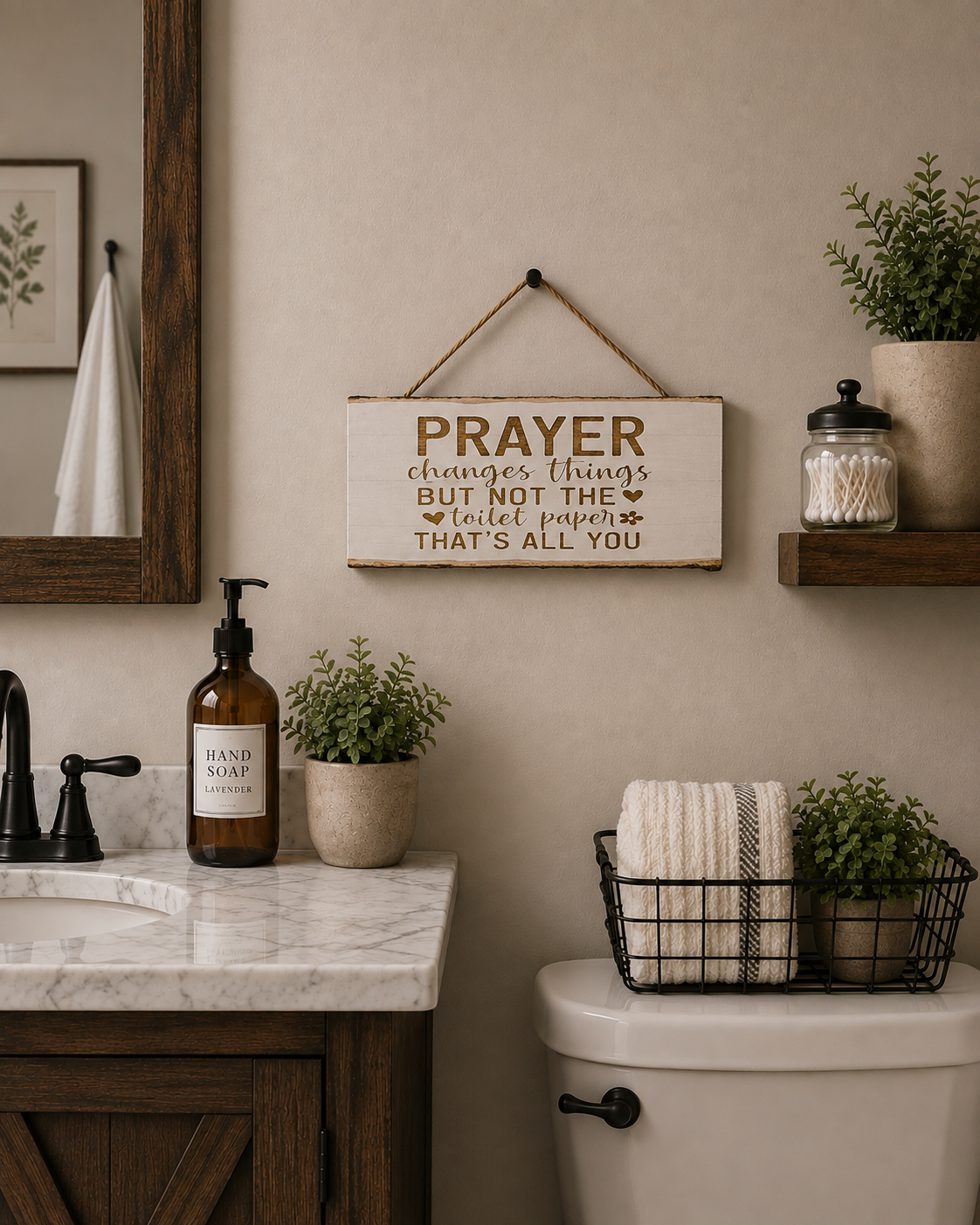 Prayer doesn't change the toilet paper