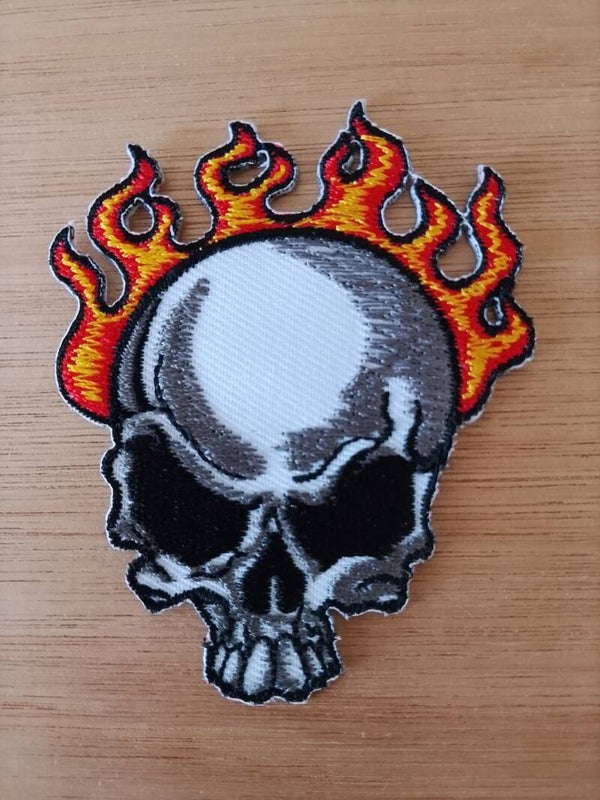 Patch skull flamme