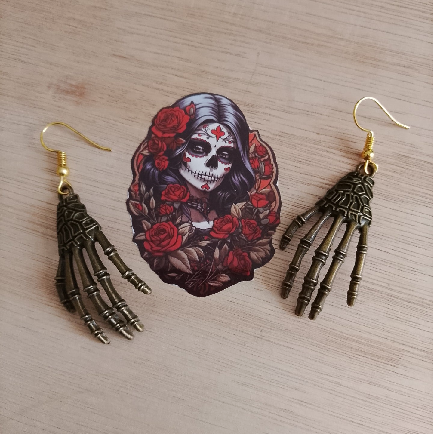 Boucles d'oreilles skull