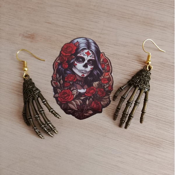 Boucles d'oreilles skull