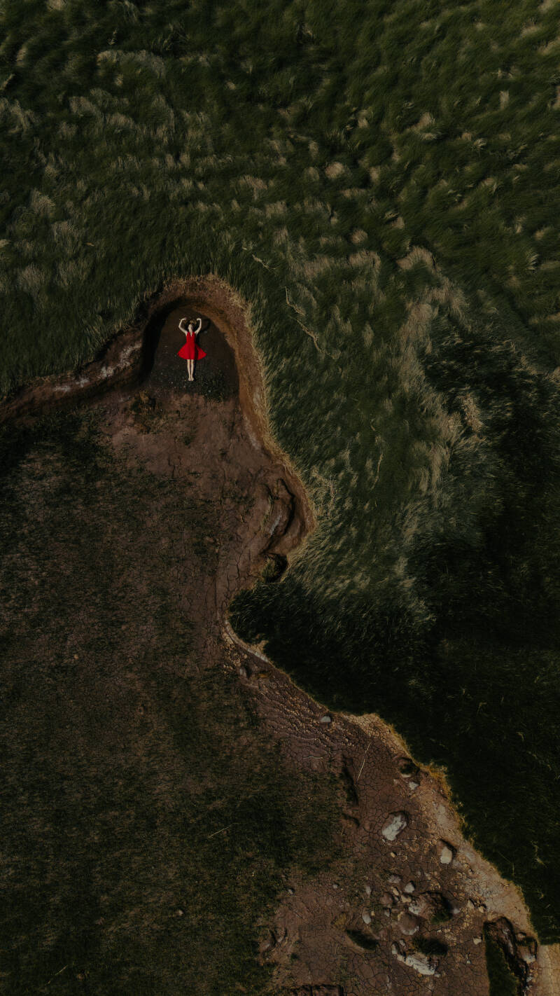 Drone fashion photography