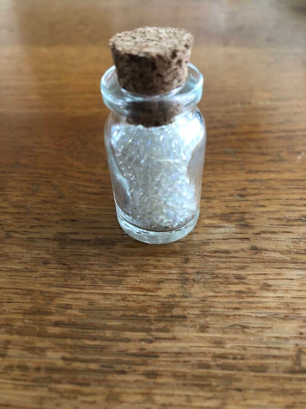 Kralen potje wit