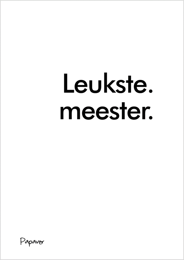 Leukste meester