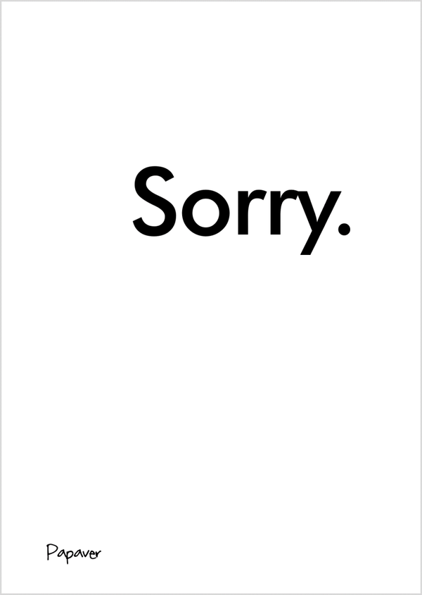 Sorry