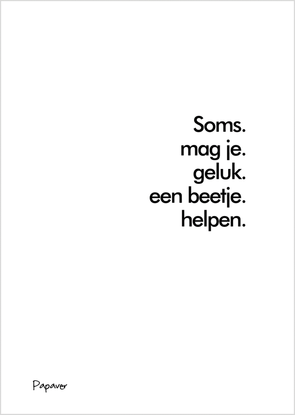 Cadeaukaartje Geluk helpen