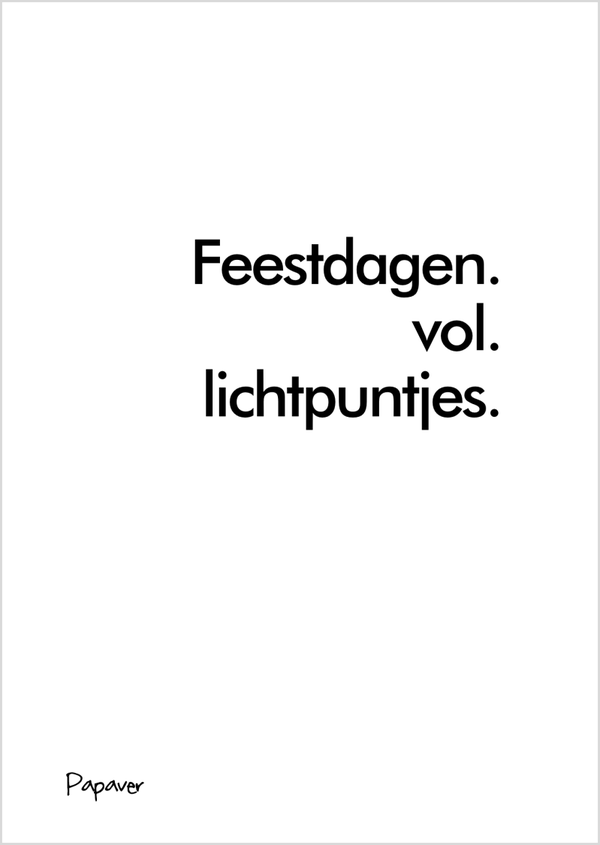 Feestdagen vol lichtpuntjes