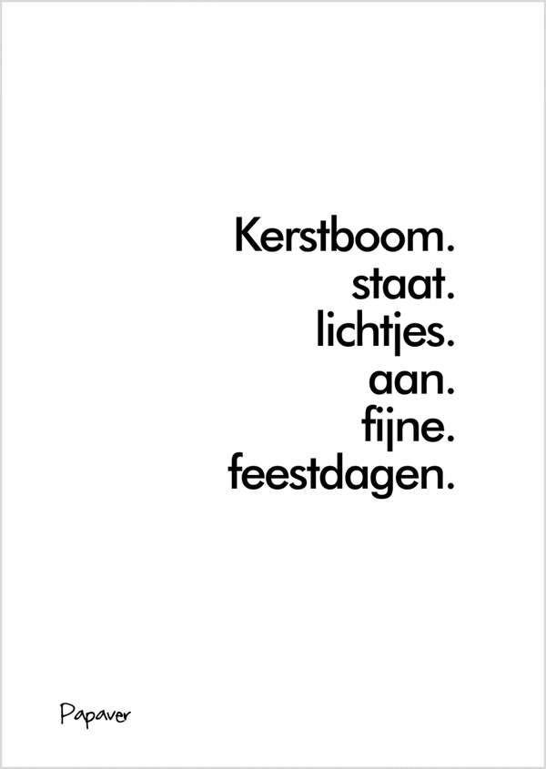 Kerstboom staat