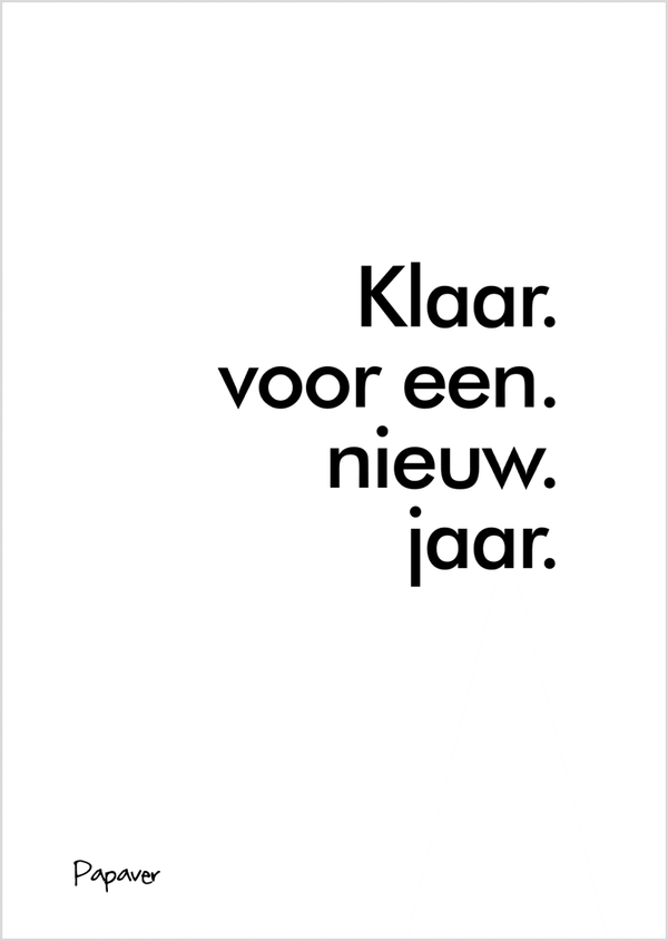 Klaar voor een nieuw jaar