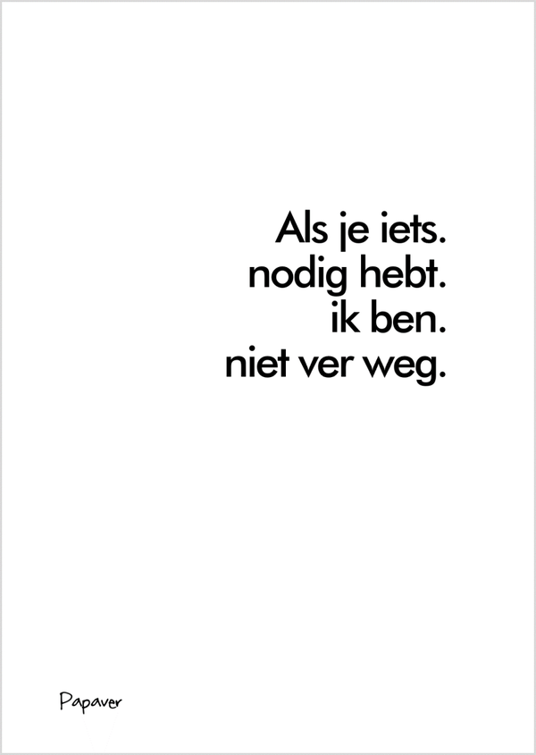 Niet ver weg