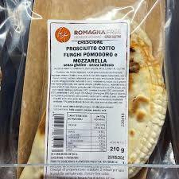 CRESCIONE ROMAGNA FREE  FUNGHI POMODORO E MOZZARELLA