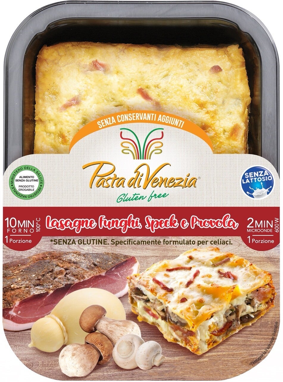 LA PASTA DI VENEZIA LASAGNE FUNGHI SPECK E PROVOLA
