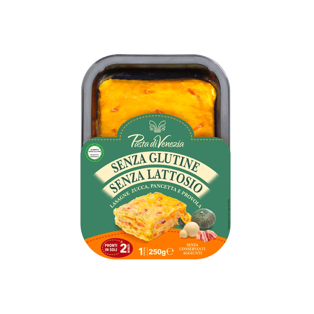 LA PASTA DI VENEZIA LASAGNE ALLA ZUCCA PANCETTA E PROVOLA