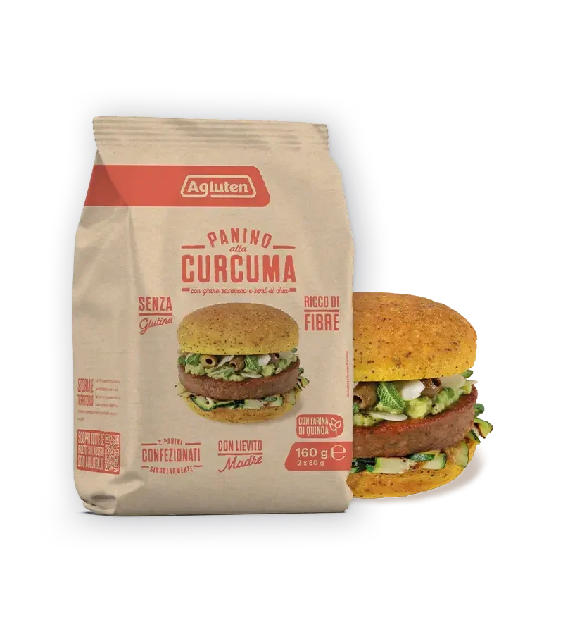 panino alla curcuma senza glutine Agluten