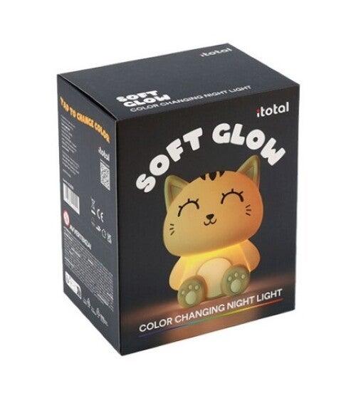 Lampada Led in Silicone Multicolore Soft Glow Gatto Per Camera Bambini iTotal