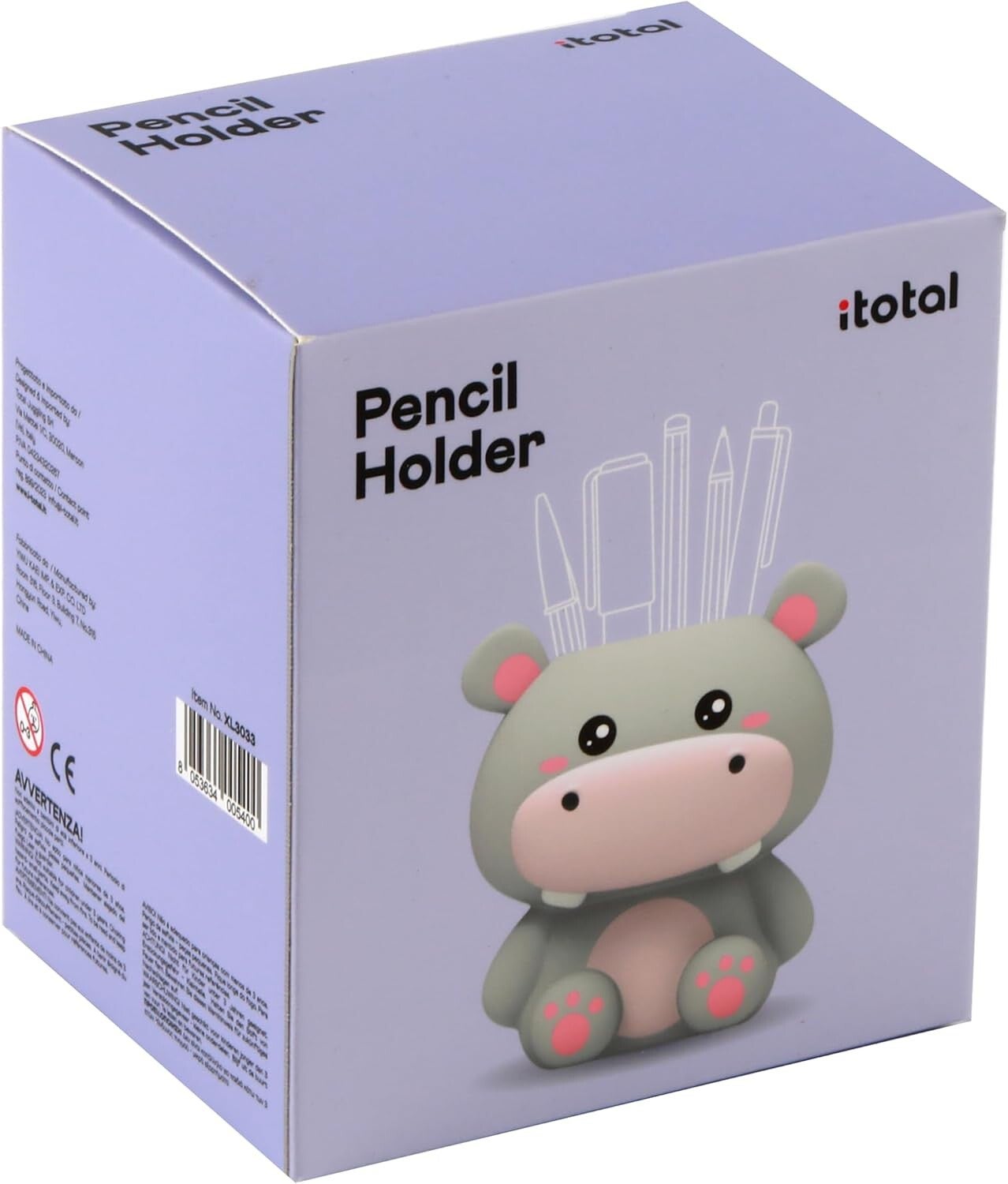 Portapenne Ippopotamo Organizer Scrivania Kawaii in Plastica Portatutto iTotal