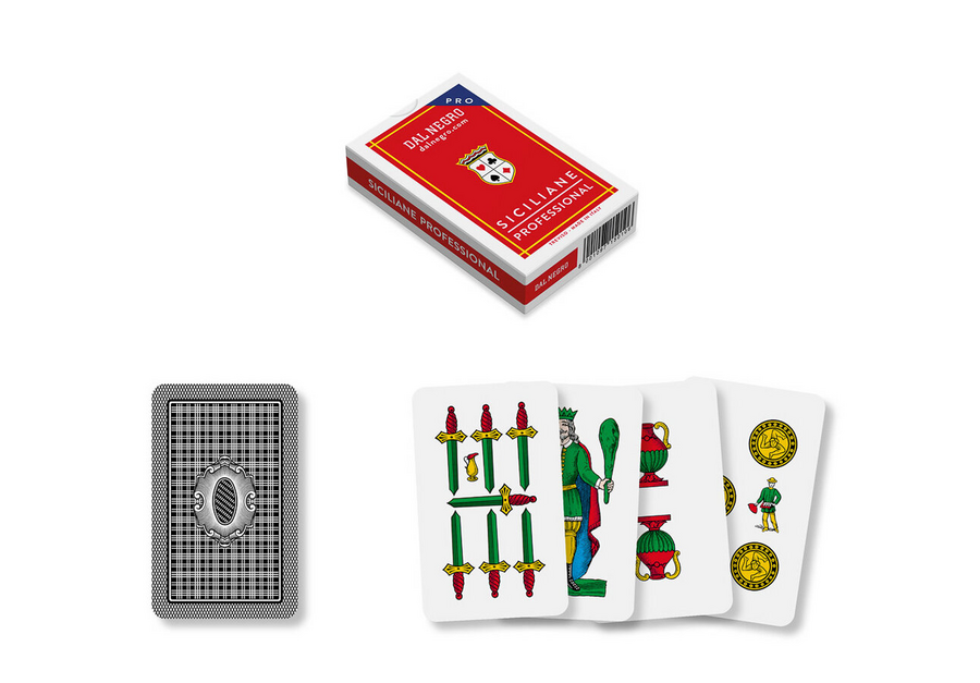 Carte da Gioco Siciliane Pro in PVC Dal Negro Ideali Per Briscola Scopa Tresette
