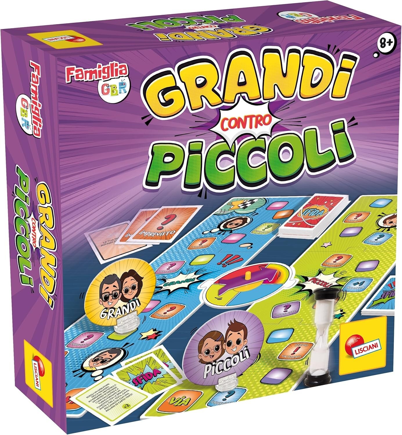 Gioco Grandi Contro Piccoli Gioco di Societa da Tavolo Per Famiglie Lisciani