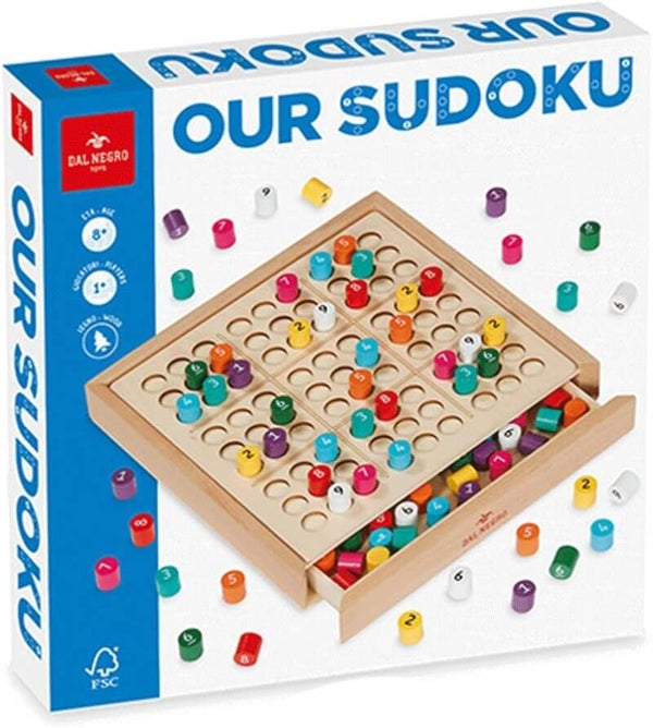 Gioco Our Sudoku in Legno 81 Pezzi Gioco da Tavolo di Societa Dal Negro