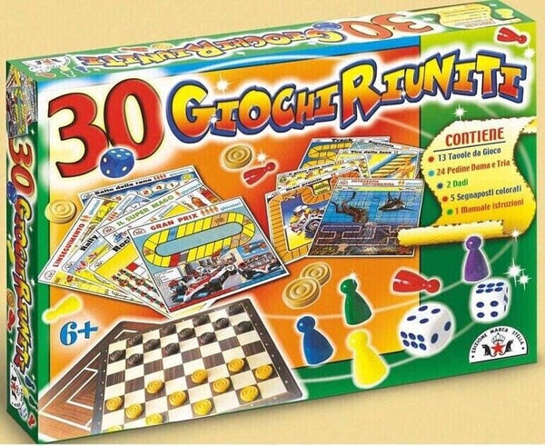 Gioco 30 Giochi Riuniti Gioco di Societa Gioco da Tavolo Edizione Marca Stella