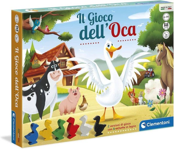 Il Gioco Dell'Oca Gioco Da Tavolo e di Societa con Pedine in Legno Clementoni