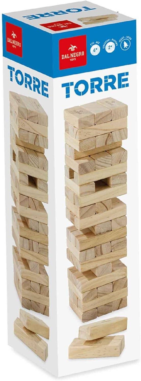 Gioco Torre di 28 cm in Legno 57 Pezzi Gioco di Societa Dal Negro