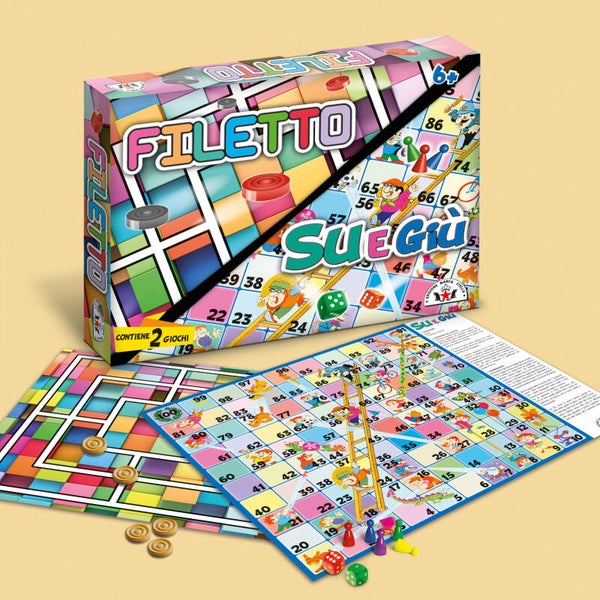 Gioco Filetto Su e Giu 2 Giochi in 1 Gioco di Societa da Tavolo Marca Stella