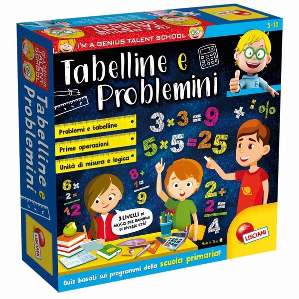 Gioco Tabelline e Problemini Gioco da Tavolo di Societa Per Ragazzi Lisciani