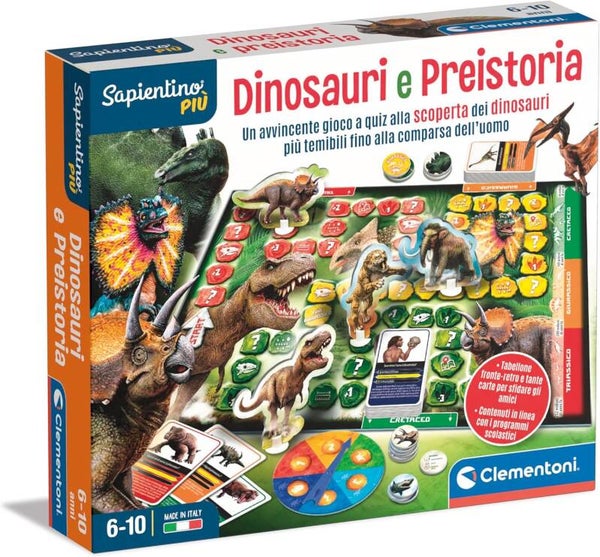 Gioco Dinosauri e Preistoria Double-Face Gioco da Tavolo di Societa Clementoni