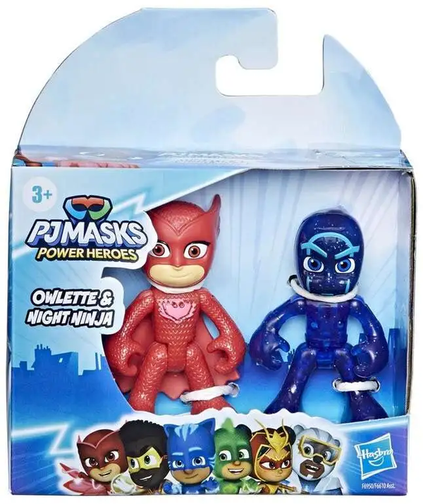 PJ Mask Power Heroes Action Figure 7 cm Set 2 Personaggi Articolati Hasbro