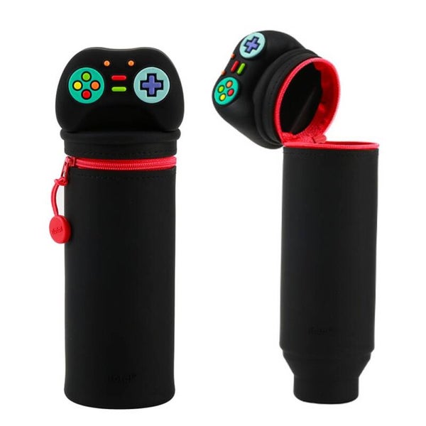 Astuccio in Silicone Verticale Game Over Nero Portapenne per Scuola iTotal