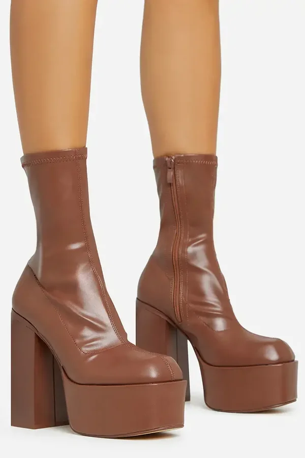 Chunky Chelsea Platform Boots