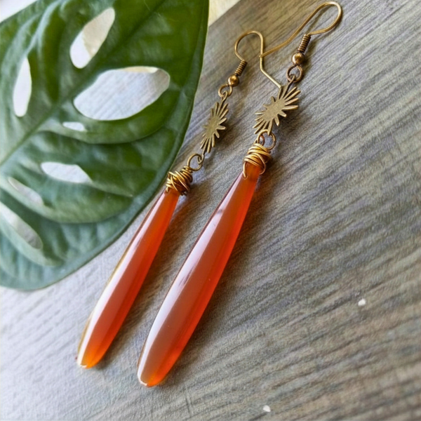 Courage Earrings | Carnelian